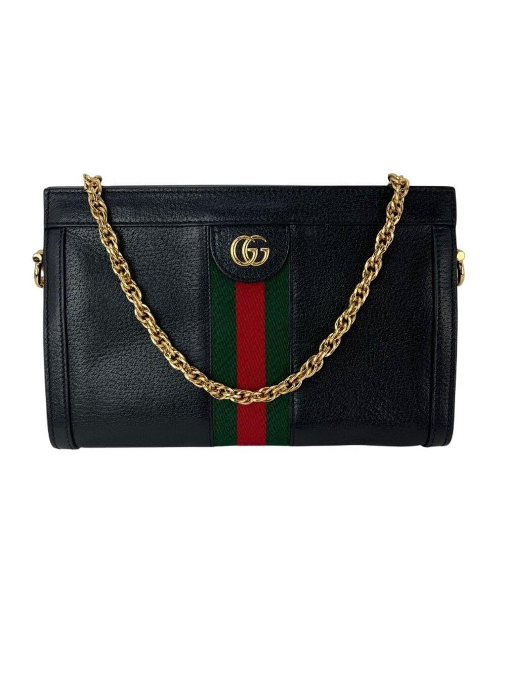 Gucci Ophidia Leather Web Shoulder Bag